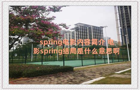 spring电影内容简介 电影spring结局是什么意思啊